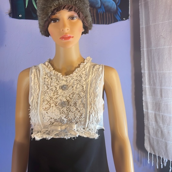 Miu Miu Mini~dress Silk, Lace, Crystal Embellishments, Length👌, Check! - Picture 3 of 15